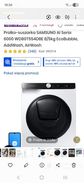 Pralko suszarka samsung