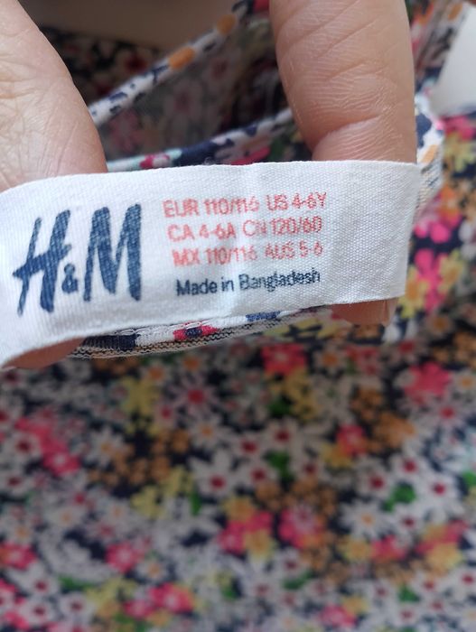 Sukienka dla dziewczynki H'M 110/116 cm
