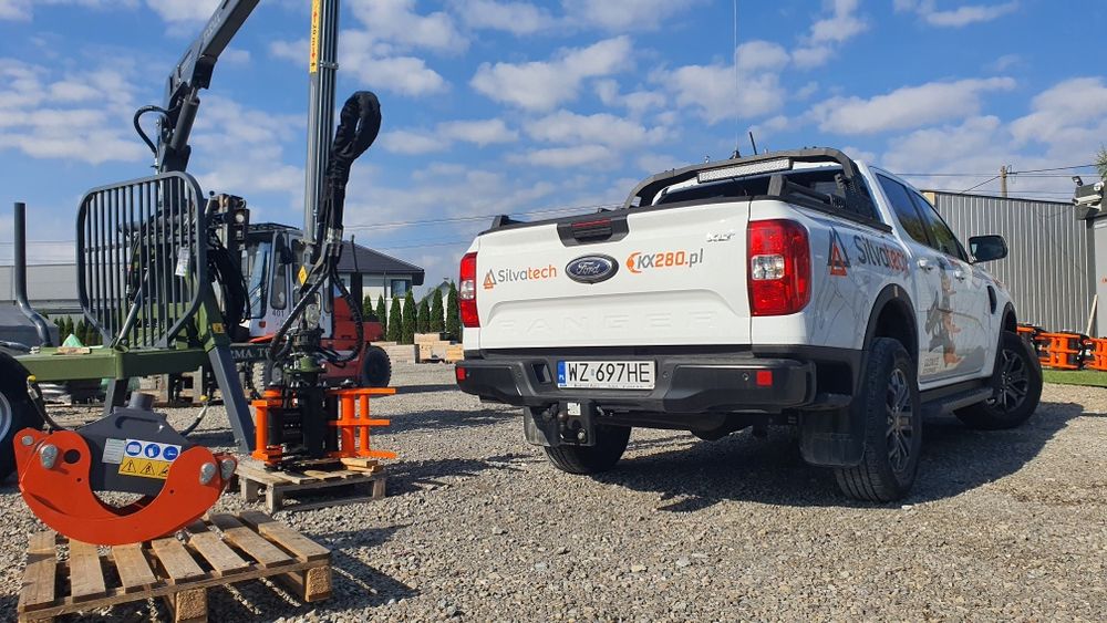 GŁOWICA ŚCINKOWA KXK280 do drzew zastosowanie na Dźwig żuraw Forwarder Harwester Chwytak z gilotyną wycinka drzew krzaki samosiejki czyszczenia drogi