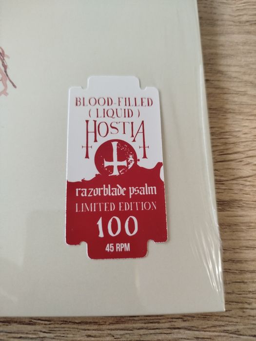 Hostia - Razorblade Psalm LP fiquid-filled blood