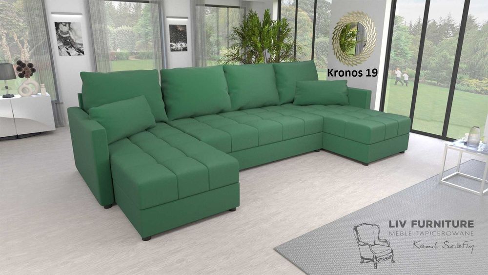 NOWY Narożnik Rogówka DOMINO U z funkcją spania KUPUJESZ U PRODUCENTA!