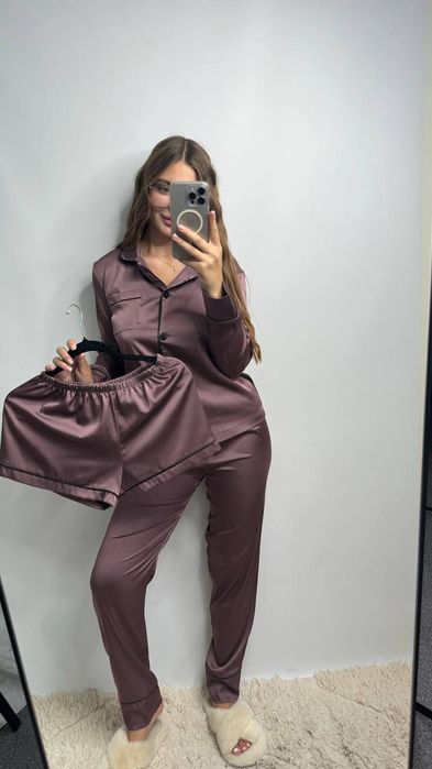 Жіноча піжама, Шовкова піжама , піжама на подарунок, Домашній костюм т