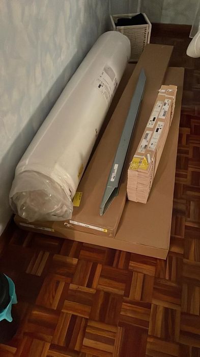 Cama MALM IKEA+Trave Central Galvanizado+Estrado de Ripas+Colchão