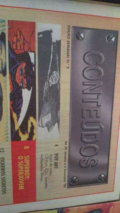 2 Revistas Heróis de 1996 com raro cromo incluídos