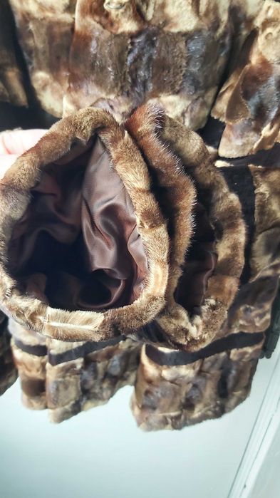 норка р.48-50 полушубок с капюшоном