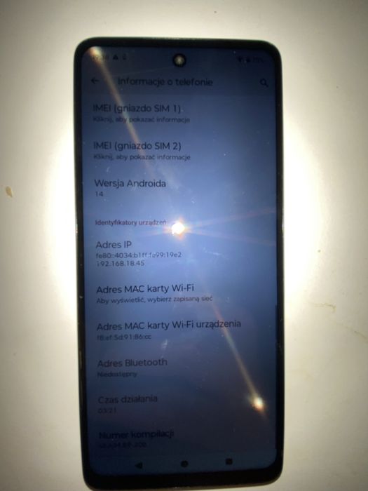 Motorola moto blokada