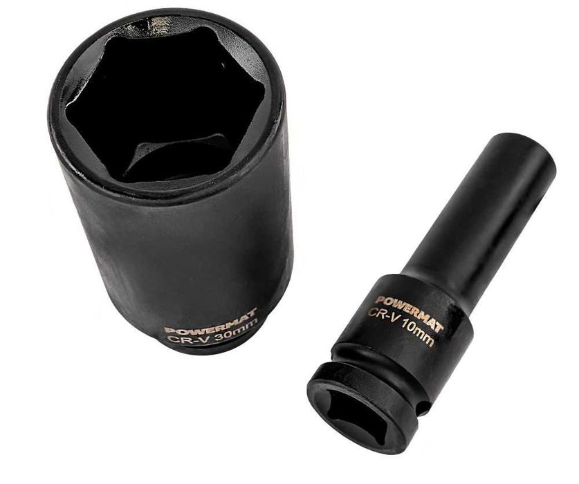 POWERMAT Zestaw Nasadek Udarowych 10-30mm Hex 15szt 1/2" 78mm PM1383