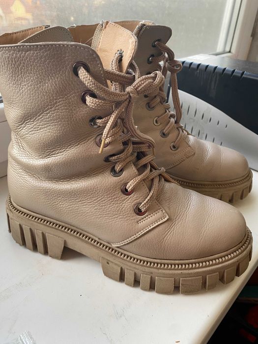 зимние ботинки берцы  кожаные 39р