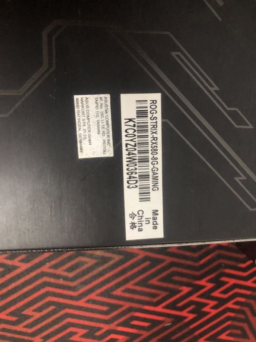 Asus STRIX rx 580 8GB