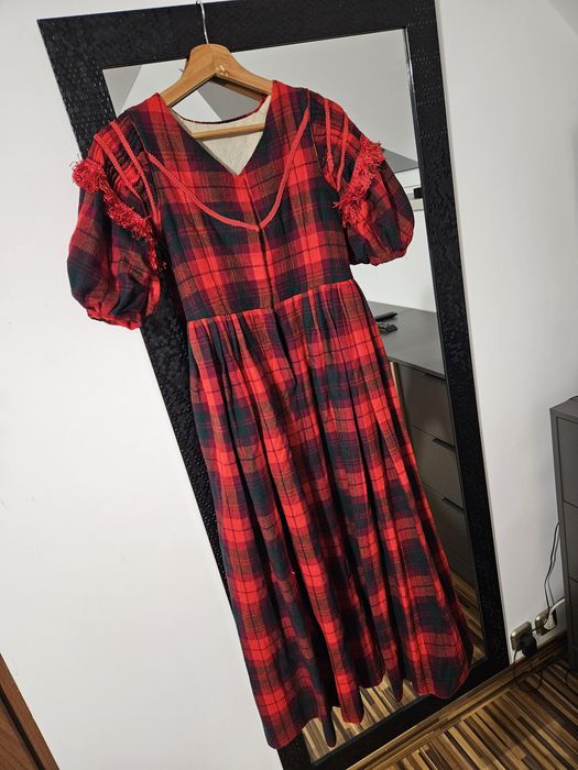 Sukienka bawarska Vintage Folk wełna