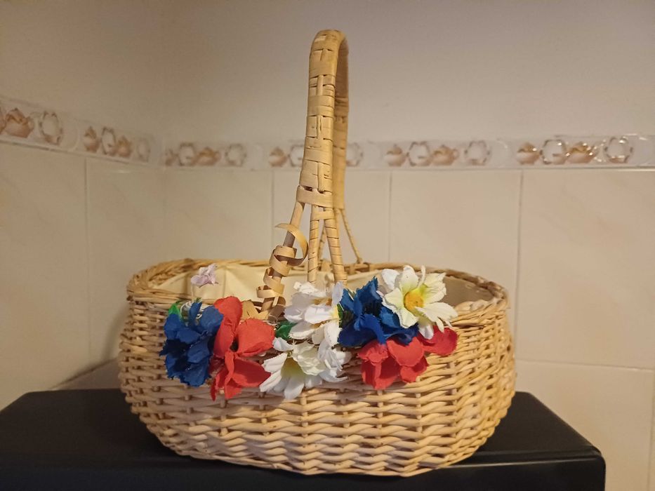 Cesta vime com pega