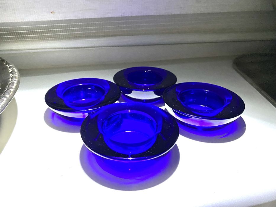 Ваза-подсвечник, цветное стекло