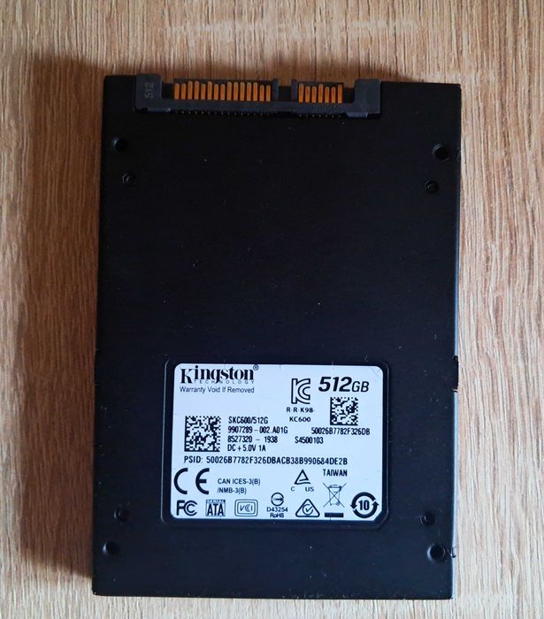 Dysk ssd Kingston 512GB dobry 100%