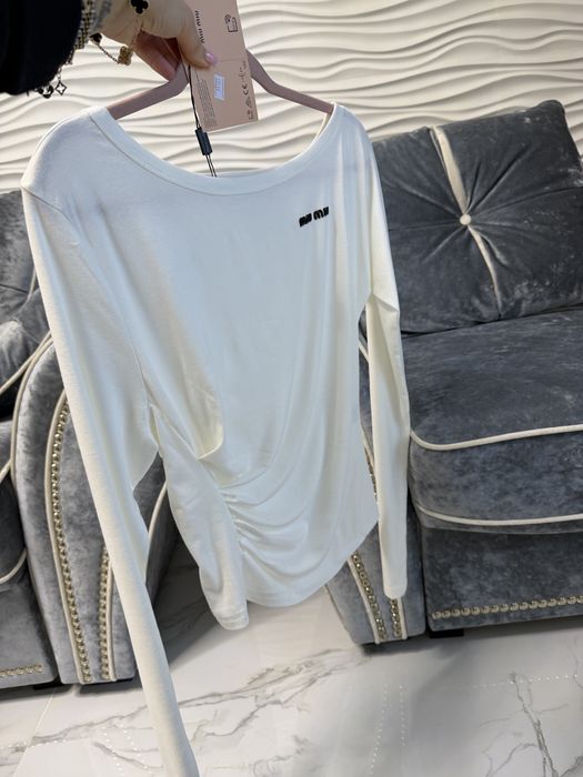 Лонг miu miu шоколадный белый