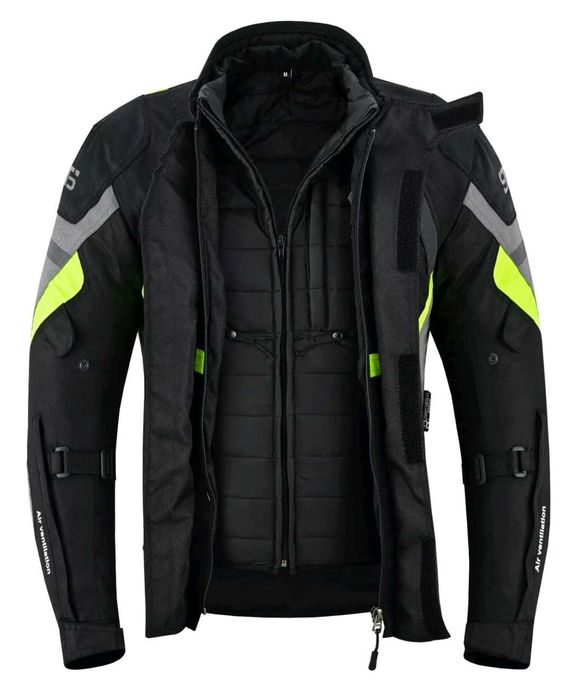 Casaco 2 em 1 c/proteções touring 3 camadas mota scooter novo