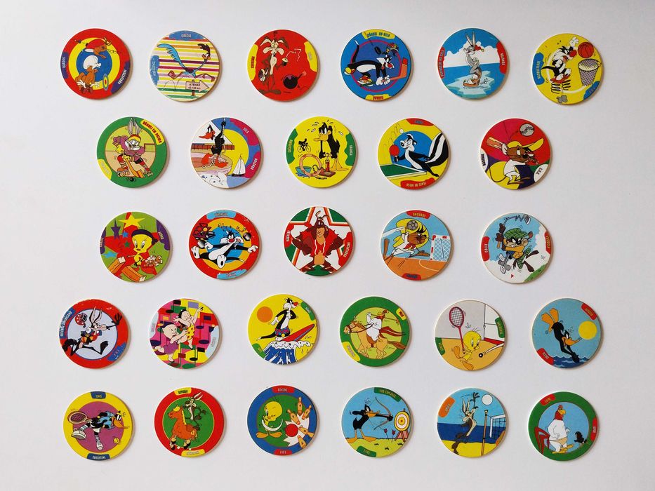 28 tazos WORLD TAZO verde | Matutano lote ou venda a vulso