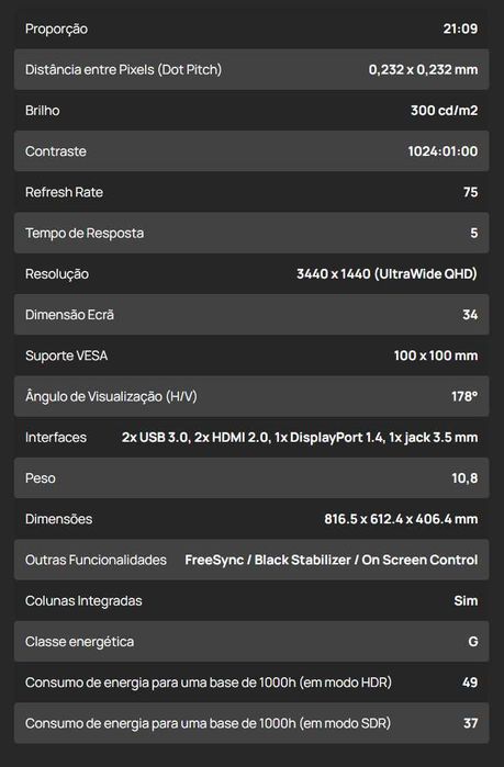 LG Ergo 34" 21:9 IPS