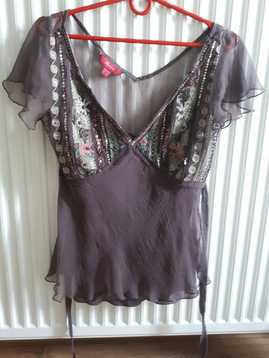 Bluzka Monsoon S/36 jedwab nowa śliczna wiosna/lato/impreza/Sylwester