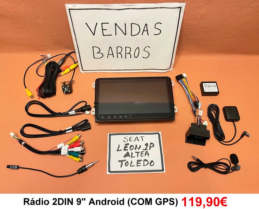 (NOVO) Rádio 2DIN 9" • SEAT Leon 1P • Toledo • Altea • Android 4+64GB
