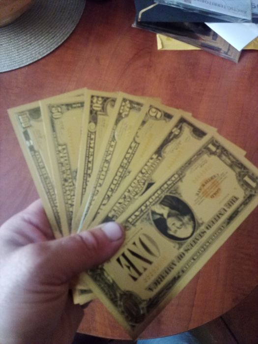 Zestaw kolekcjonerski dolary 1928 24 karat gold