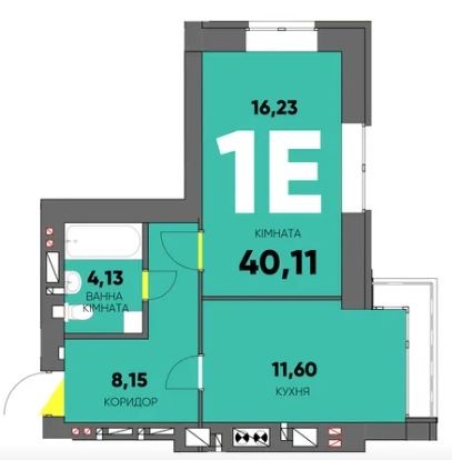 Однокімнатна квартира біля 3 школи, м. Буча! Готовий будинок