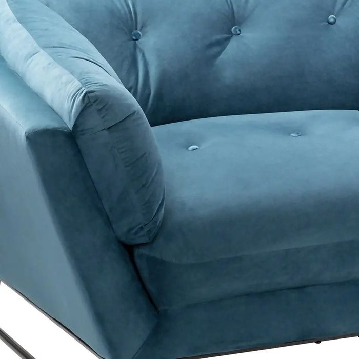 Krzesło - kanapa Snuggler Button Aegean Blue