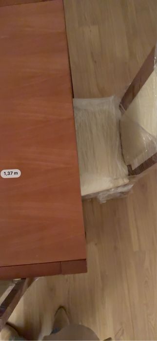 Mesa extensivel de jantar c/ 6 cadeiras - Madeira cerejeita