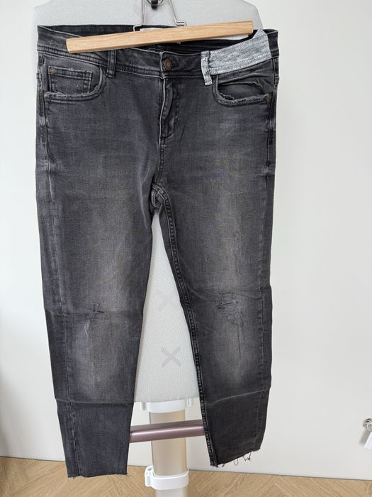Spodnie jeansowe ZARA rozmiar L 40 grafitowe szare