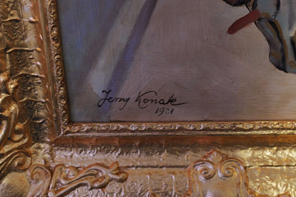 Jerzy Kossak studium konia stary obraz olejny