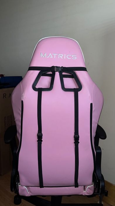 Cadeira Gaming Matrics Rosa/Branco/Preto