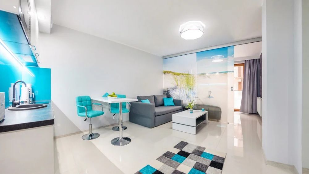 Nowoczesny apartament z  całorocznym basenem wewnętrznym I sauną.