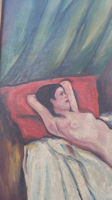 Pintura a óleo sobre madeira