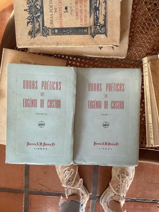 Conjunto livros Obras Poéticas de Eugénio de Castro