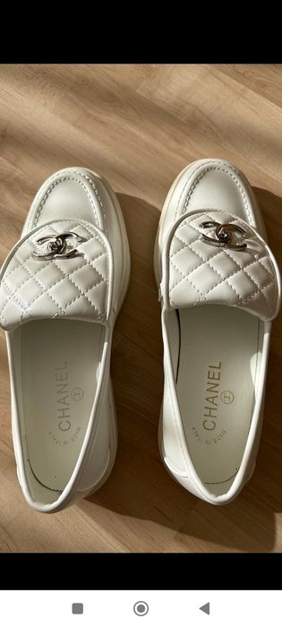 Chanel mokasyny damskie białe 36