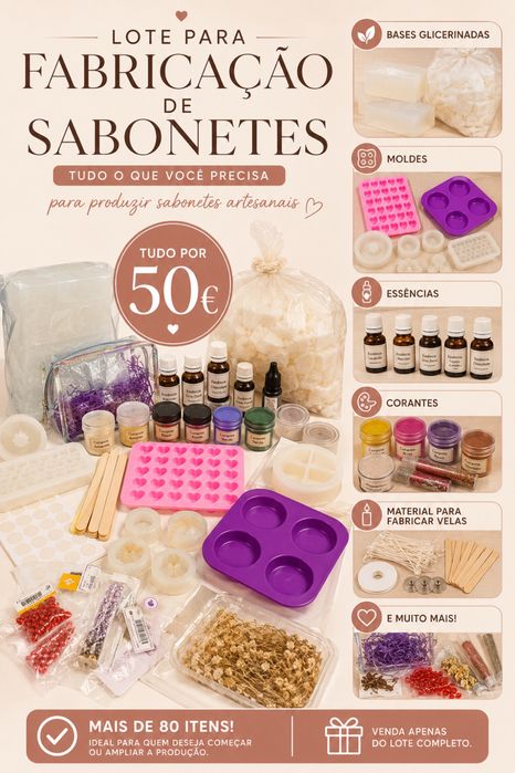 Fabrico de sabonetes e velas