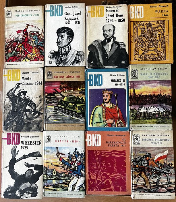 BKD - książki historyczne - zestaw 12 sztuk