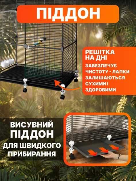 Передвижная большая клетка с кришай для попугаев и птиц,клетка домик