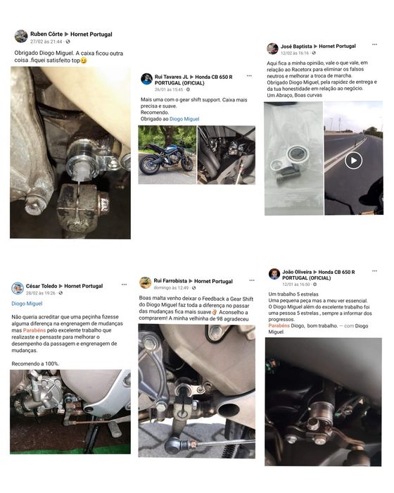 Honda gear shift support - upgrade CBR, CB, Hornet, Voge (30e já com