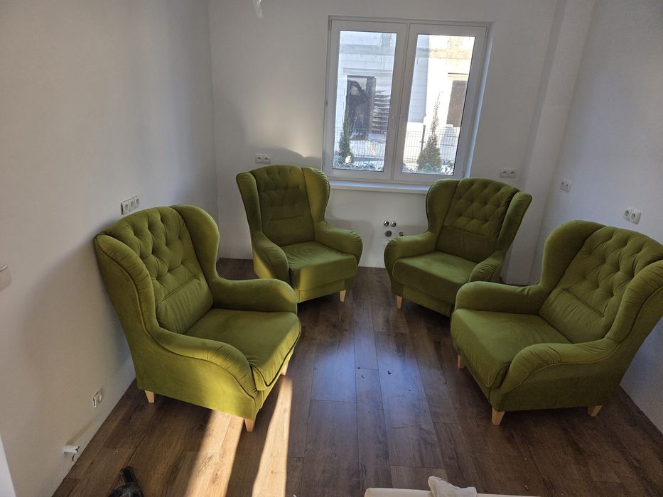 Piękny fotel Uszak jak nowe 4 sztuki transport