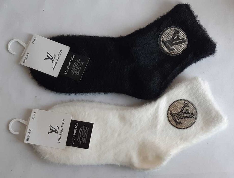 Носки мех норки женские Louis Vuitton