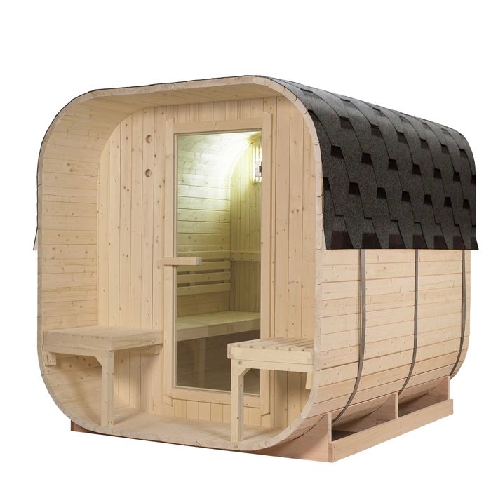Sauna BECZKA QUADRO 4os z przesionkiem piec Harvia 8KW