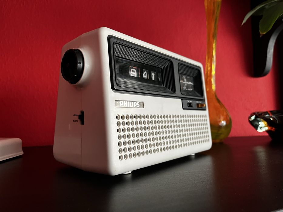 Radiobudzik Philips 7250 22B flip clock zegar klapkowy