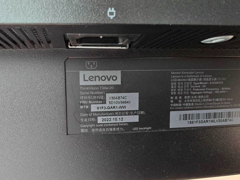 Lenovo ThinkVision T34w-20