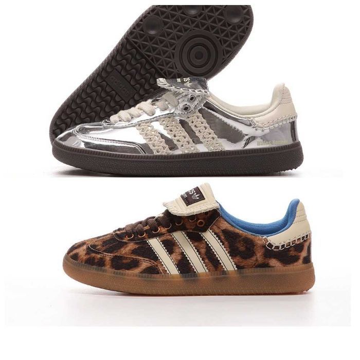 Женские кроссовки Adidas Samba x Wales Bonner Silver адидас самба