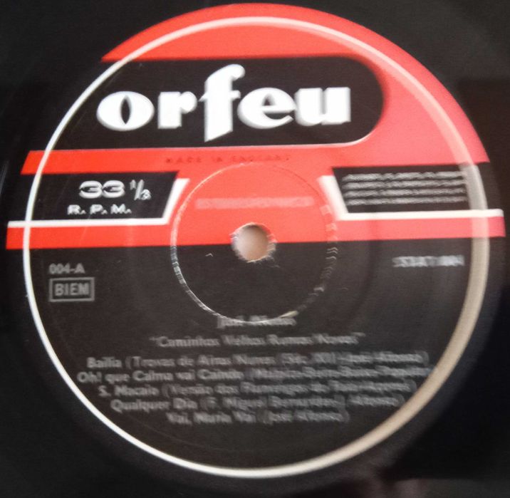 José Afonso	- - - - -		Contos Velhos, Rumos Novos	- - - - -	LP