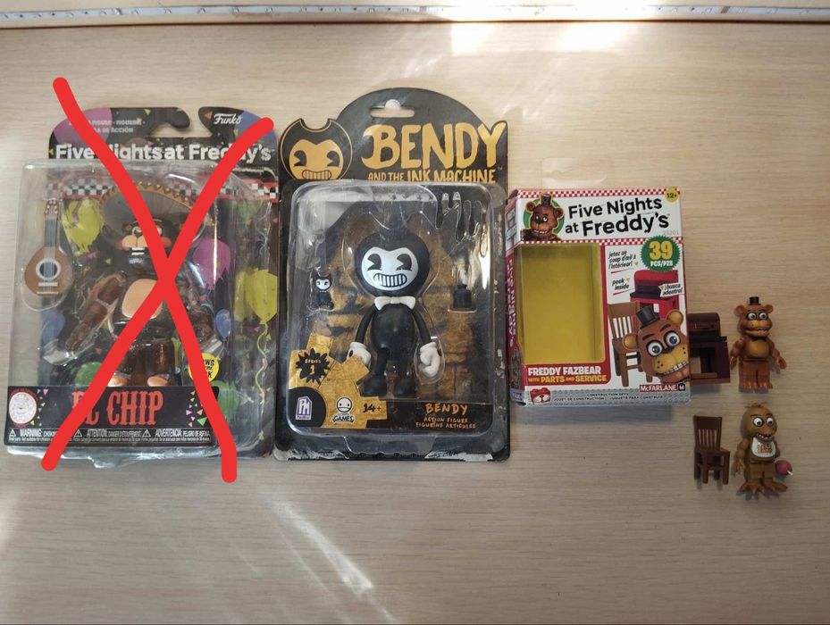 Фігурки five nights at freddy’s та Bendy and the ink machine від Funko та McFarlane