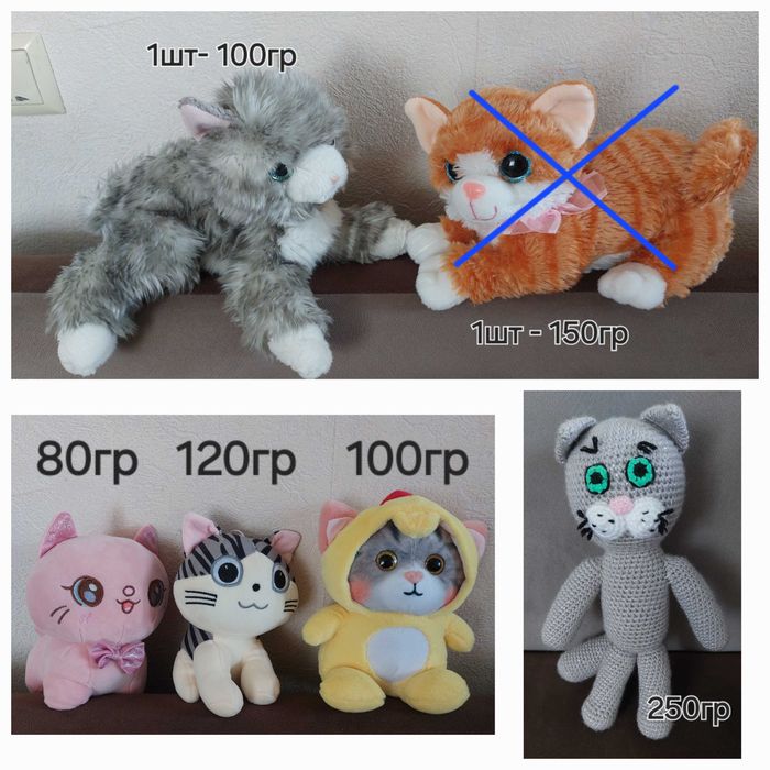 М'ягка іграшка кіт, кошеня, котик