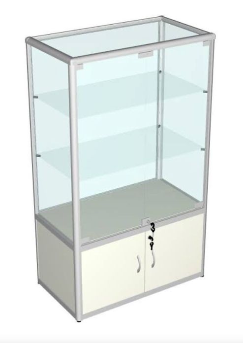 Витрина торговая. Стелаж, вітрина скляна з алюмінієвого профілю