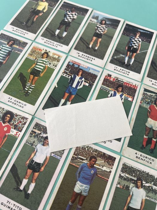 Cromos antigos de jogadores de futebol  anos 70