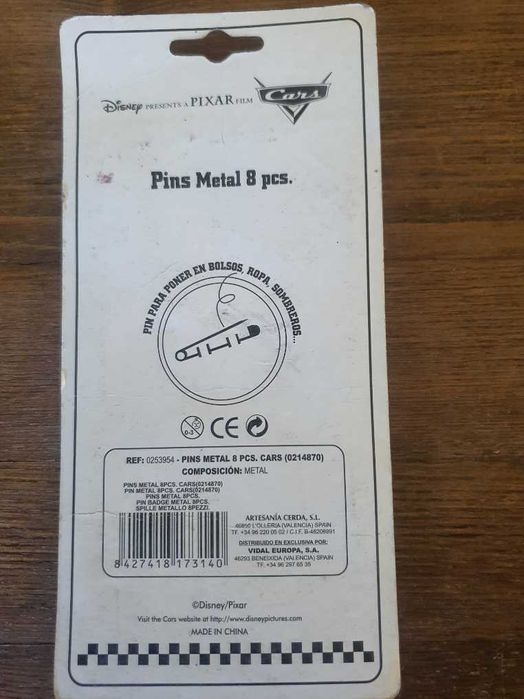 pins metal 8 unidades ideal para colecionadores. novo